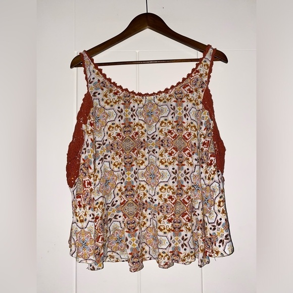 Ivory Love‎ Cold Shoulder Floral Babydoll Top Women S Boho Dainty Breathable - Picture 10 of 11